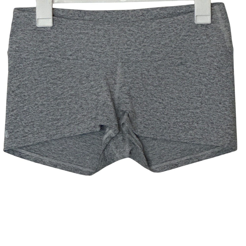 NOBULL Athletic Shorts Women Medium Grey Space Dye Heathered Training Gym